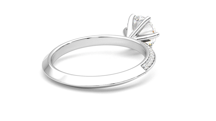 Taylor & Hart Sonder Round Engagement Ring 360 degree image 13