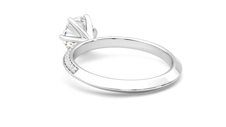 Taylor & Hart Sonder Round Engagement Ring 360 degree image 17