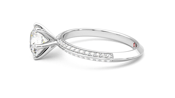 Taylor & Hart Sonder Round Engagement Ring 360 degree image 21