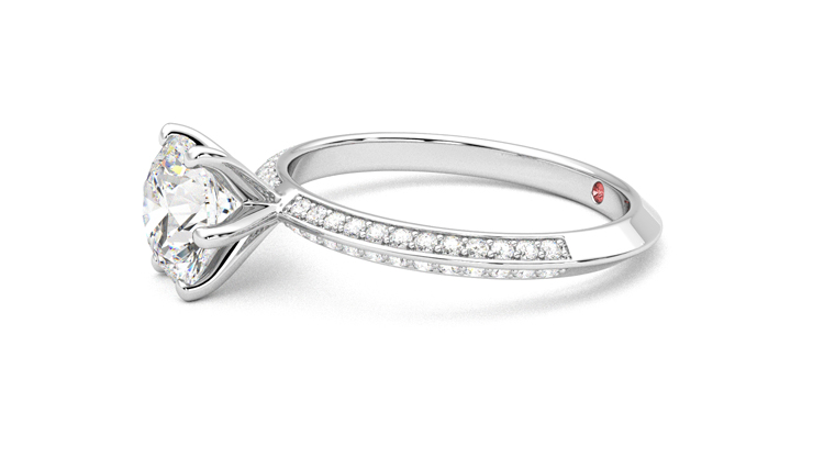 Taylor & Hart Sonder Round Engagement Ring 360 degree image 22