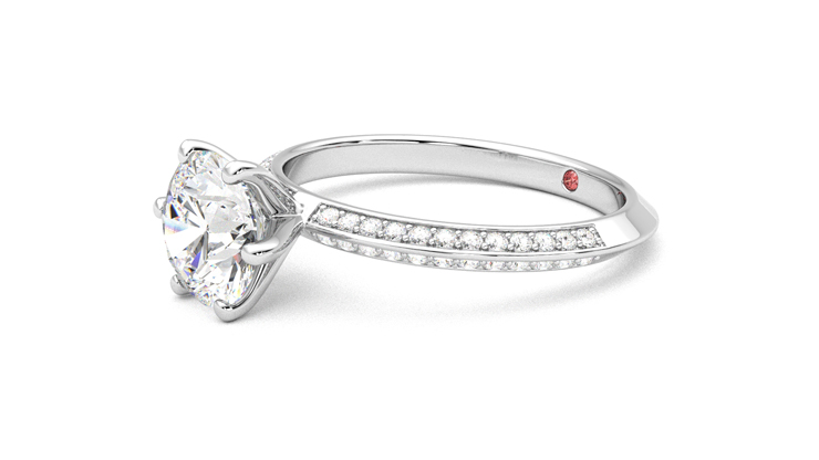Taylor & Hart Sonder Round Engagement Ring 360 degree image 23