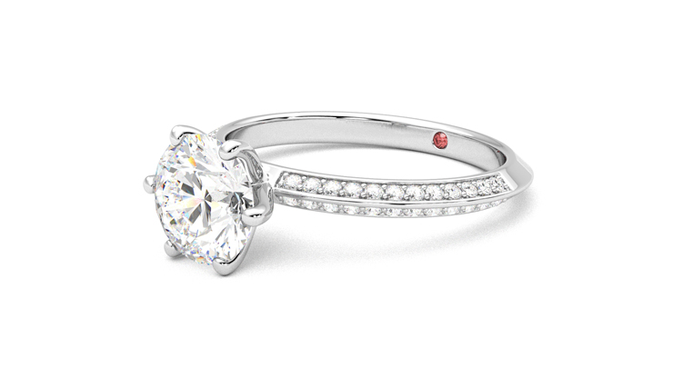 Taylor & Hart Sonder Round Engagement Ring 360 degree image 24
