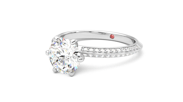 Taylor & Hart Sonder Round Engagement Ring 360 degree image 25