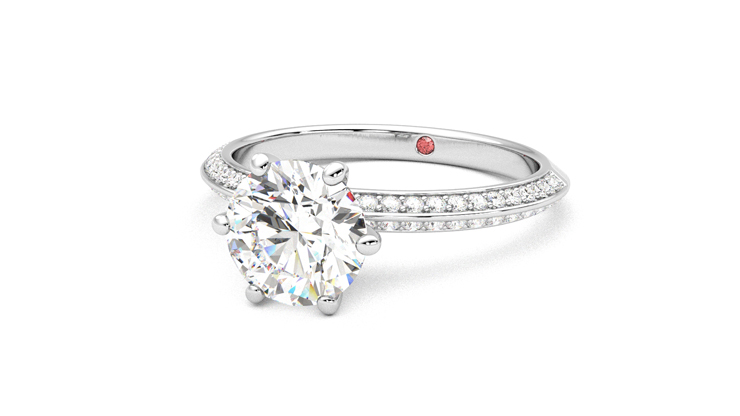 Taylor & Hart Sonder Round Engagement Ring 360 degree image 26