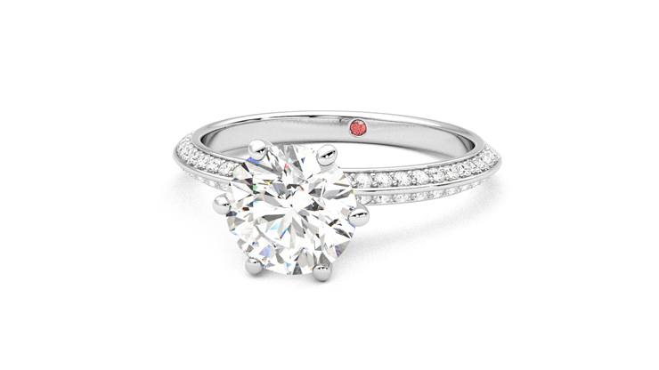 Taylor & Hart Sonder Round Engagement Ring 360 degree image 27