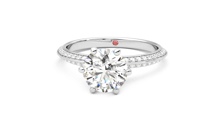 Taylor & Hart Sonder Round Engagement Ring 360 degree image 28