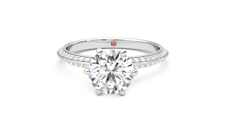 Taylor & Hart Sonder Round Engagement Ring 360 degree image 29