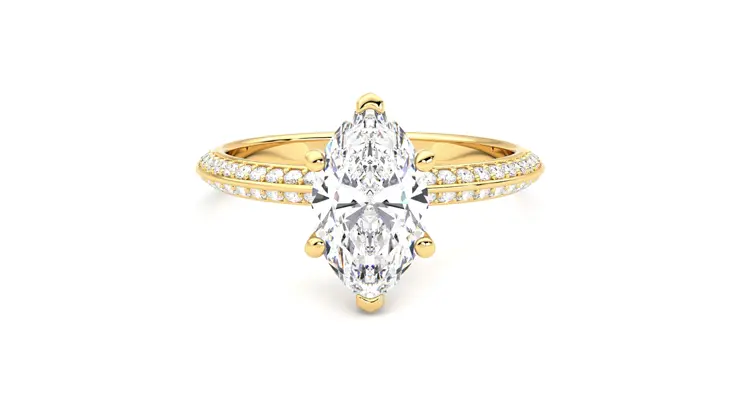 Taylor & Hart Sonder Marquise Engagement Ring 360 detail 01