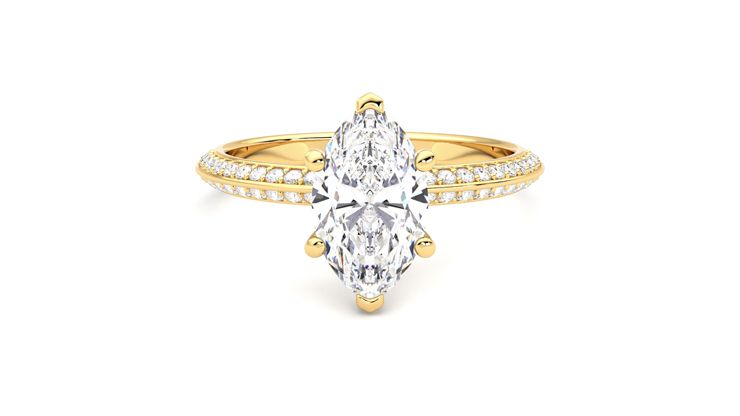 Taylor & Hart Sonder Marquise Engagement Ring 360 degree image 0