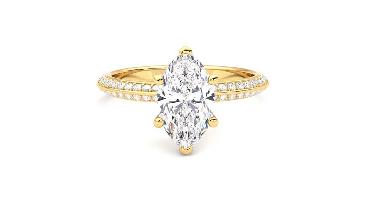 Taylor & Hart Sonder Marquise Engagement Ring 360 degree image 1