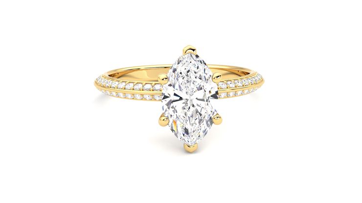 Taylor & Hart Sonder Marquise Engagement Ring 360 degree image 2