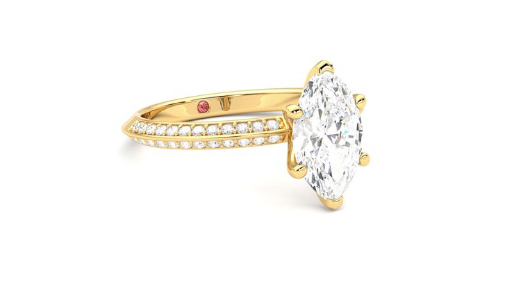Taylor & Hart Sonder Marquise Engagement Ring 360 degree image 5