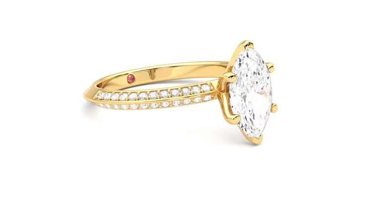 Taylor & Hart Sonder Marquise Engagement Ring 360 degree image 6