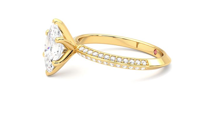 Taylor & Hart Sonder Marquise Engagement Ring 360 degree image 22