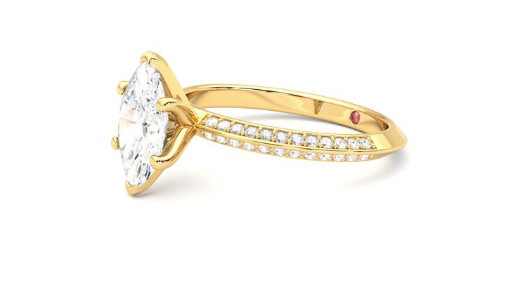 Taylor & Hart Sonder Marquise Engagement Ring 360 degree image 23