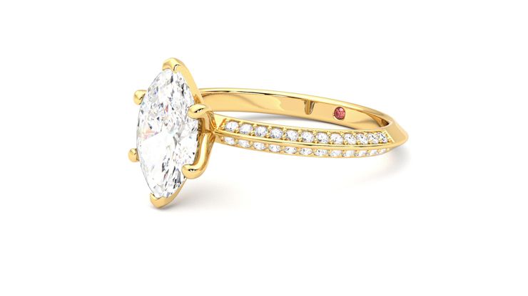Taylor & Hart Sonder Marquise Engagement Ring 360 degree image 24