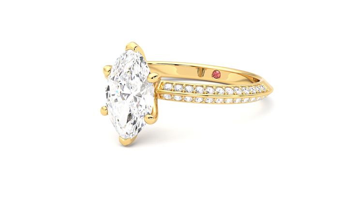Taylor & Hart Sonder Marquise Engagement Ring 360 degree image 25
