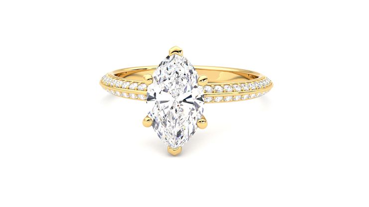 Taylor & Hart Sonder Marquise Engagement Ring 360 degree image 28