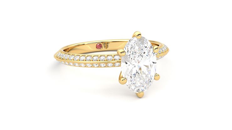 Taylor & Hart Sonder Oval Engagement Ring 360 degree image 4