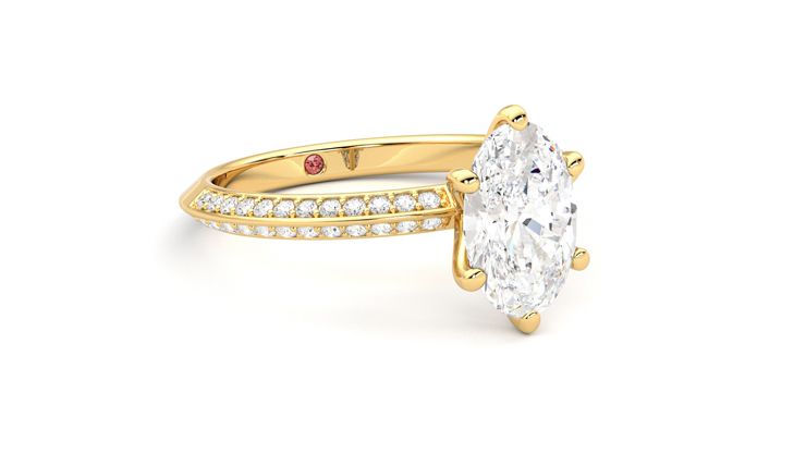 Taylor & Hart Sonder Oval Engagement Ring 360 degree image 5