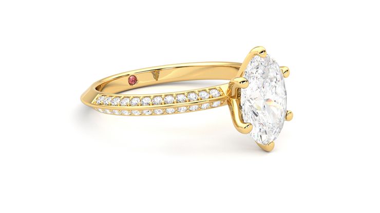 Taylor & Hart Sonder Oval Engagement Ring 360 degree image 6