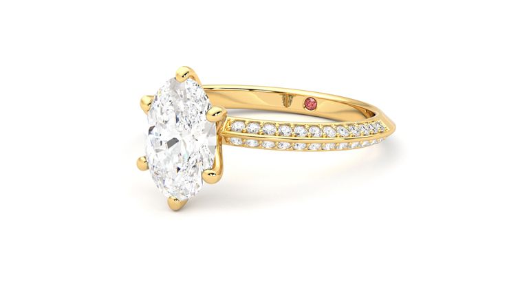 Taylor & Hart Sonder Oval Engagement Ring 360 degree image 25