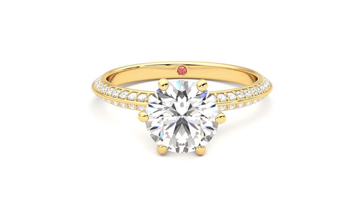 Taylor & Hart Sonder Round Engagement Ring 360 degree image 0