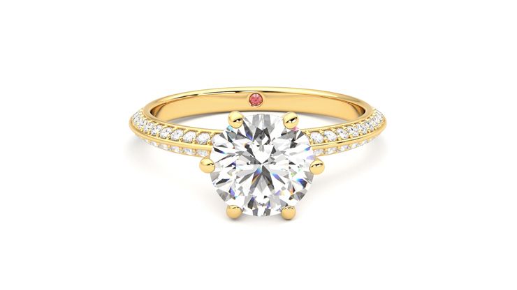 Taylor & Hart Sonder Round Engagement Ring 360 degree image 1