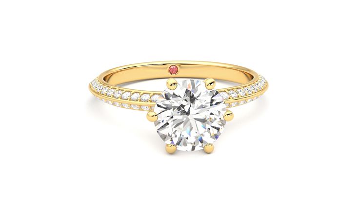 Taylor & Hart Sonder Round Engagement Ring 360 degree image 2