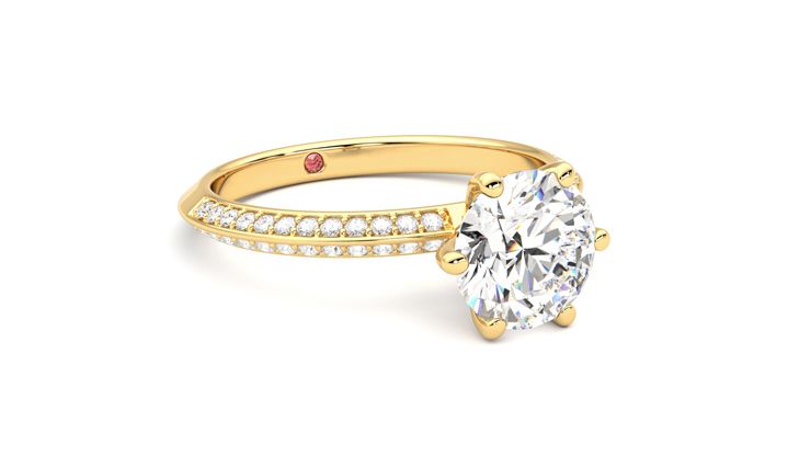 Taylor & Hart Sonder Round Engagement Ring 360 degree image 5