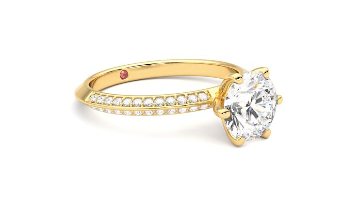 Taylor & Hart Sonder Round Engagement Ring 360 degree image 6