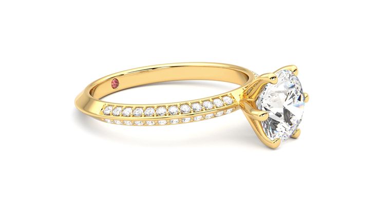 Taylor & Hart Sonder Round Engagement Ring 360 degree image 7