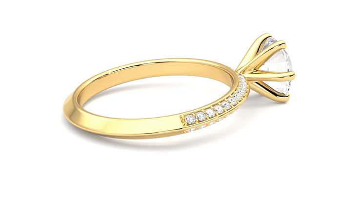 Taylor & Hart Sonder Round Engagement Ring 360 degree image 11