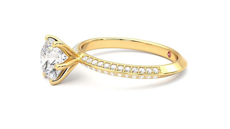 Taylor & Hart Sonder Round Engagement Ring 360 degree image 22
