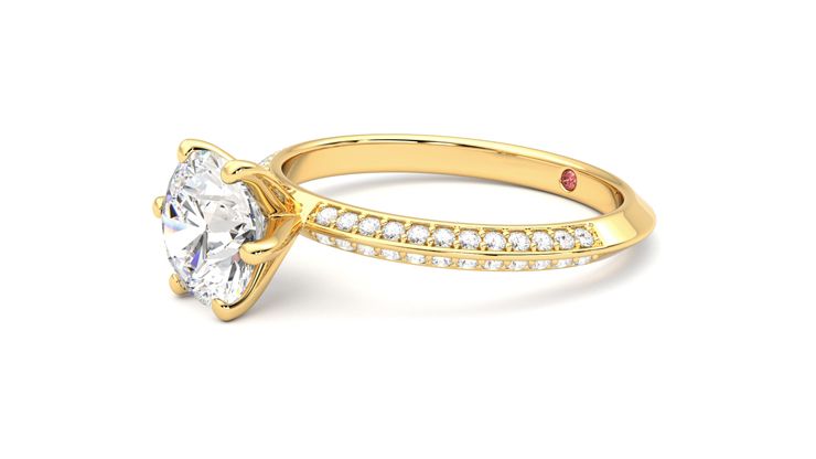 Taylor & Hart Sonder Round Engagement Ring 360 degree image 23