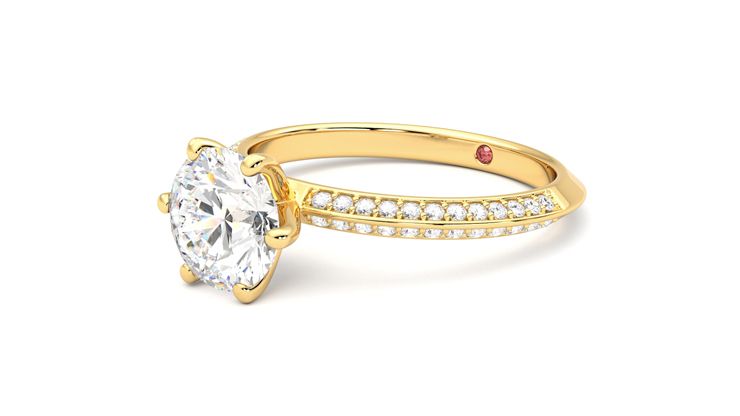 Taylor & Hart Sonder Round Engagement Ring 360 degree image 24