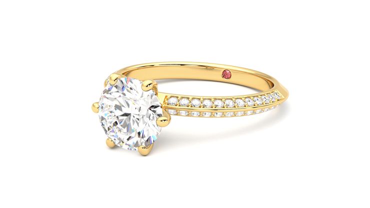 Taylor & Hart Sonder Round Engagement Ring 360 degree image 25