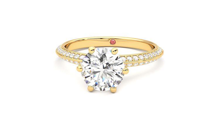 Taylor & Hart Sonder Round Engagement Ring 360 degree image 28