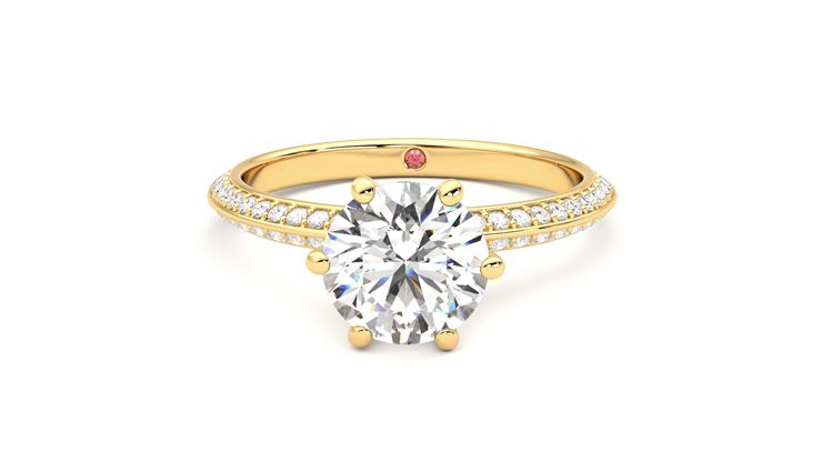 Taylor & Hart Sonder Round Engagement Ring 360 degree image 29