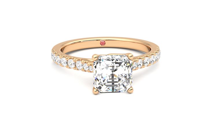 Taylor & Hart Splendor Asscher Engagement Ring 360 degree image 2