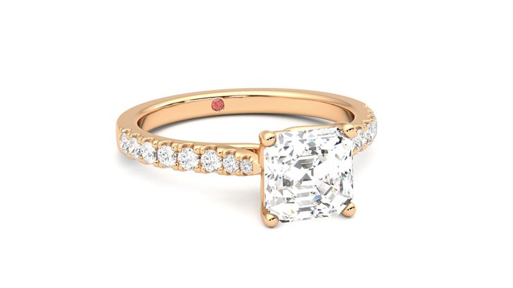 Taylor & Hart Splendor Asscher Engagement Ring 360 degree image 4