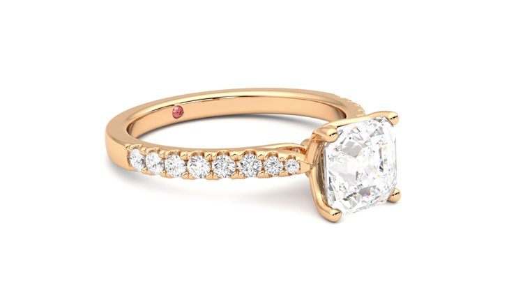 Taylor & Hart Splendor Asscher Engagement Ring 360 degree image 6
