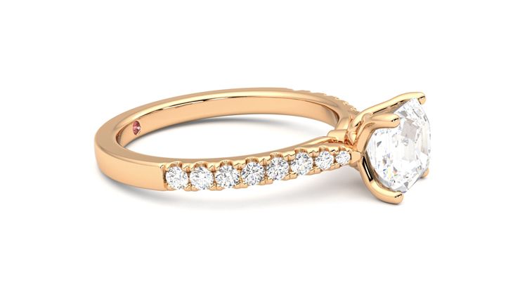 Taylor & Hart Splendor Asscher Engagement Ring 360 degree image 8