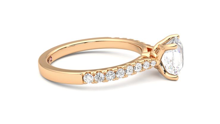 Taylor & Hart Splendor Asscher Engagement Ring 360 degree image 9