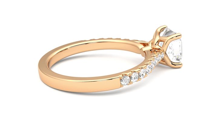 Taylor & Hart Splendor Asscher Engagement Ring 360 degree image 11
