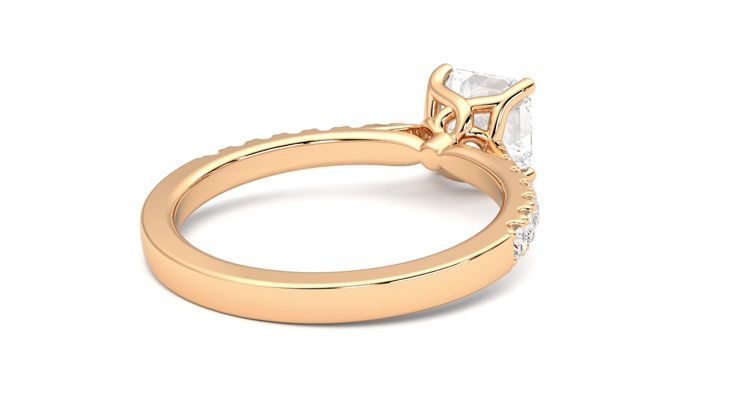 Taylor & Hart Splendor Asscher Engagement Ring 360 degree image 13
