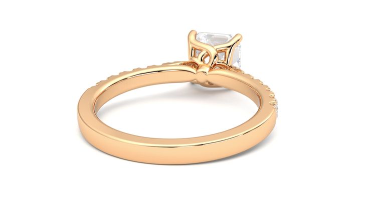 Taylor & Hart Splendor Asscher Engagement Ring 360 degree image 14