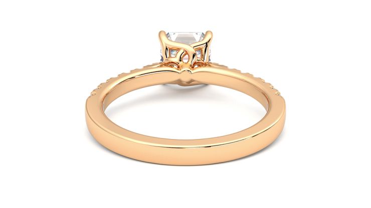 Taylor & Hart Splendor Asscher Engagement Ring 360 degree image 15