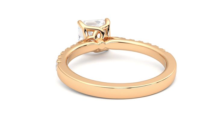 Taylor & Hart Splendor Asscher Engagement Ring 360 degree image 16