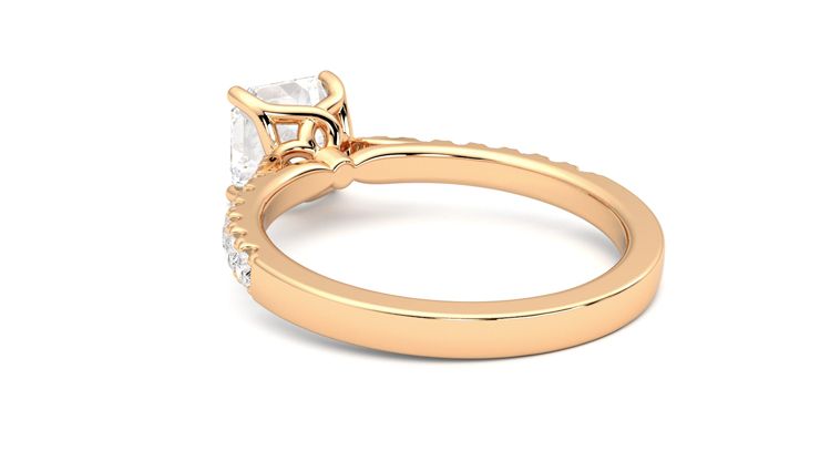 Taylor & Hart Splendor Asscher Engagement Ring 360 degree image 17